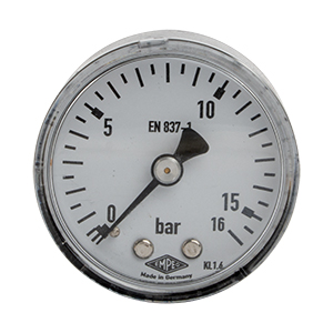 TJEP pressure gauge, 0-10 bar, 1/4", 50 mm
